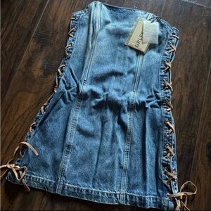 GRLFRND ALICIA LACED MINI DRESS IN Nashville Suede size Small NWT